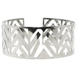 Futuristinen Hopeinen Choker-Kaulakoru