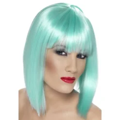 Glam Neonturkoosi Peruukki