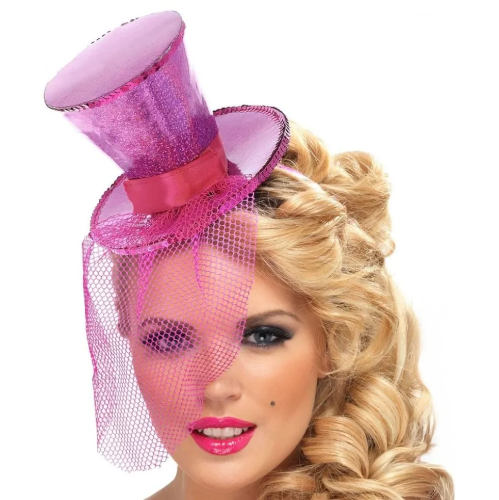 Glitterinen Minihattu Vaaleanpunainen