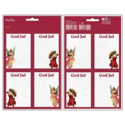 God Jul -joulupakettikortit, punainen