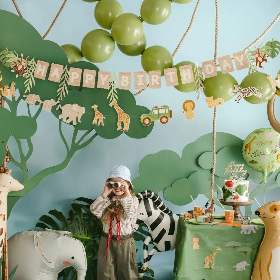 Happy Birthday Safari Party -viirinauhat