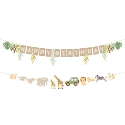 Happy Birthday Safari Party -viirinauhat