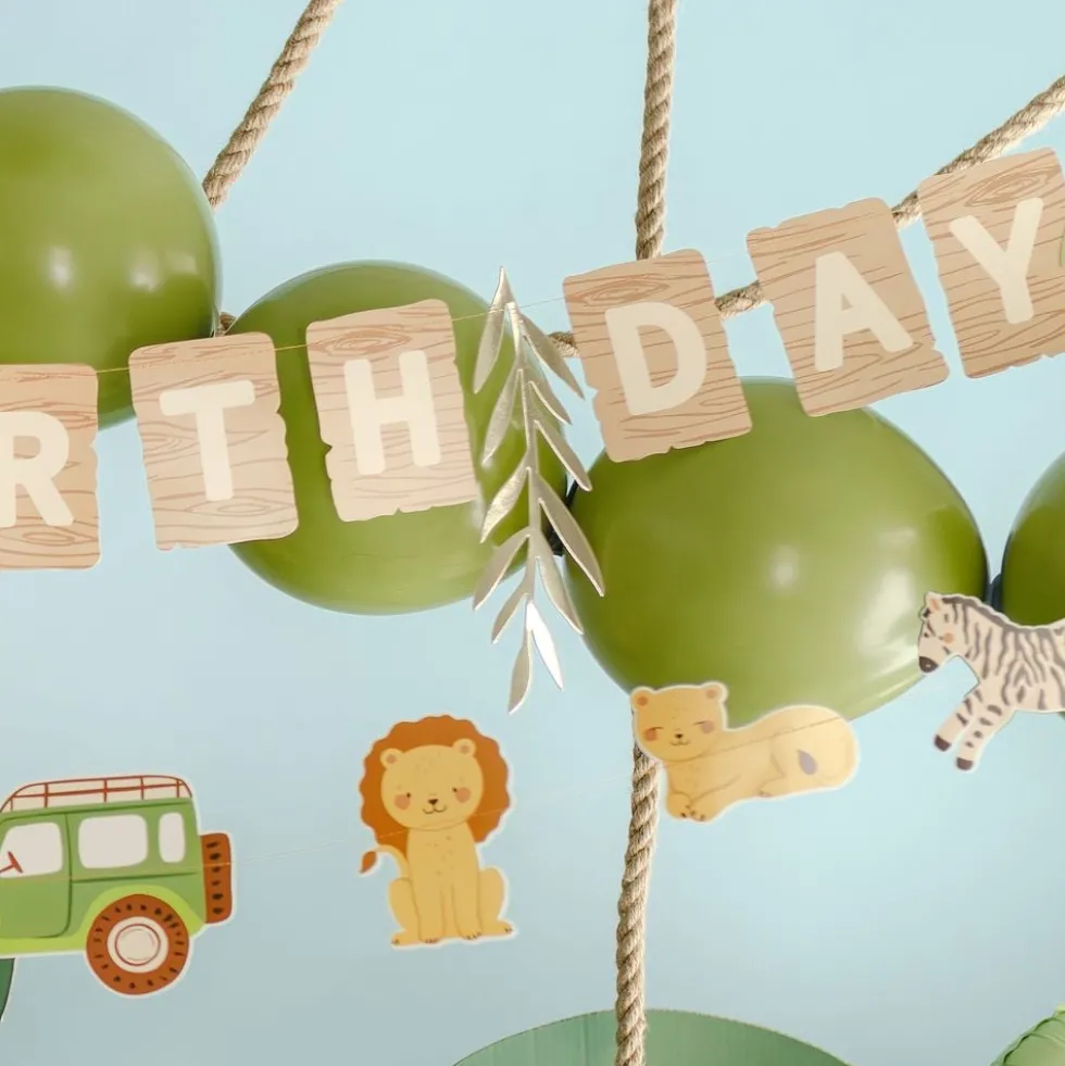Happy Birthday Safari Party -viirinauhat
