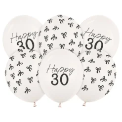 Happy 30 -ilmapallot ruseteilla