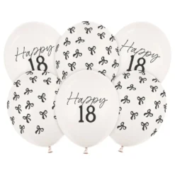 Happy 18 -ilmapallot ruseteilla