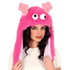 Hattu Fluffy Monster Vaaleanpunainen