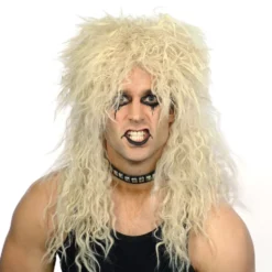 Hårdrockari Blond Peruukki