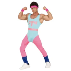 Hyvin varusteltu 80-luvun Aerobicmies Naamiaisasu