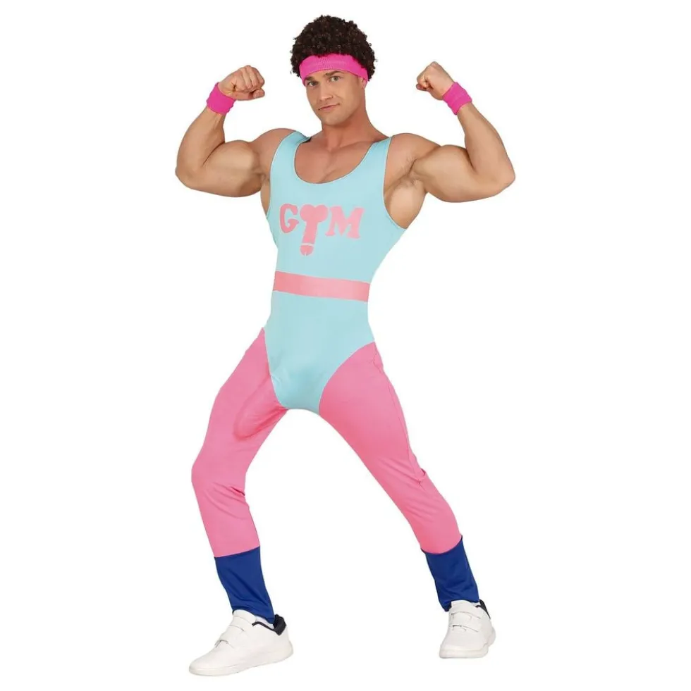 Hyvin varusteltu 80-luvun Aerobicmies Naamiaisasu