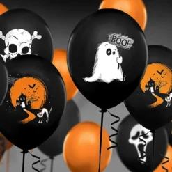 Ilmapallot Halloween Musta/Oranssi Pastelli