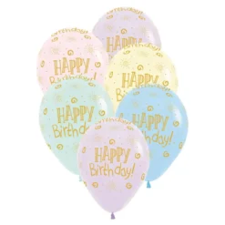 Ilmapallot Happy Birthday Monivärinen