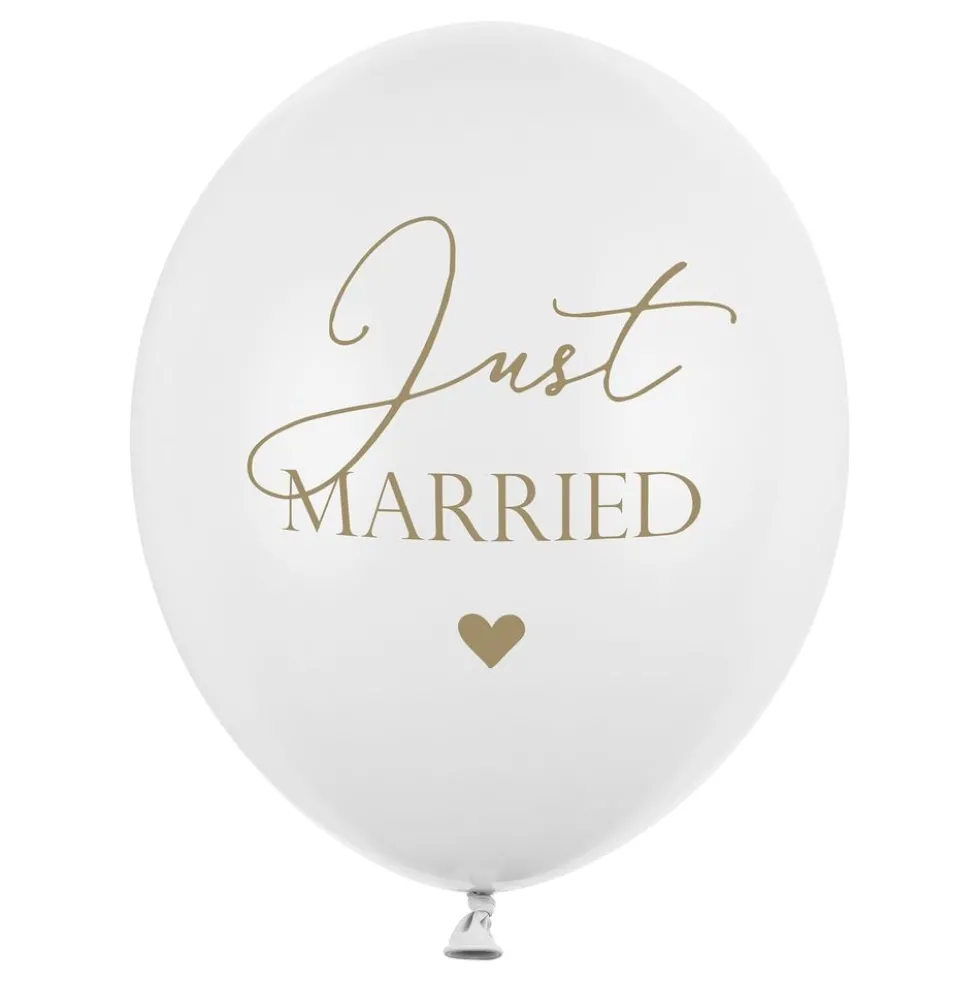 Ilmapallot Just Married Pure White