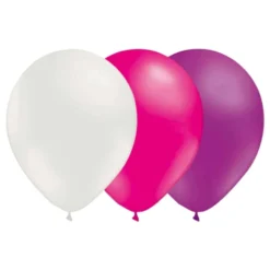 Ilmapallot Valkoinen-Magenta-Vaaleanliila