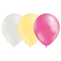 Ilmapallot Valkoinen/Norsunluu/Metalli pinkki
