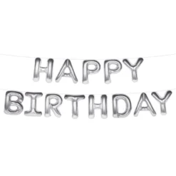 Ilmapalloviirinauha Happy Birthday Hopea