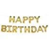 Ilmapalloviirinauha Happy Birthday Kulta
