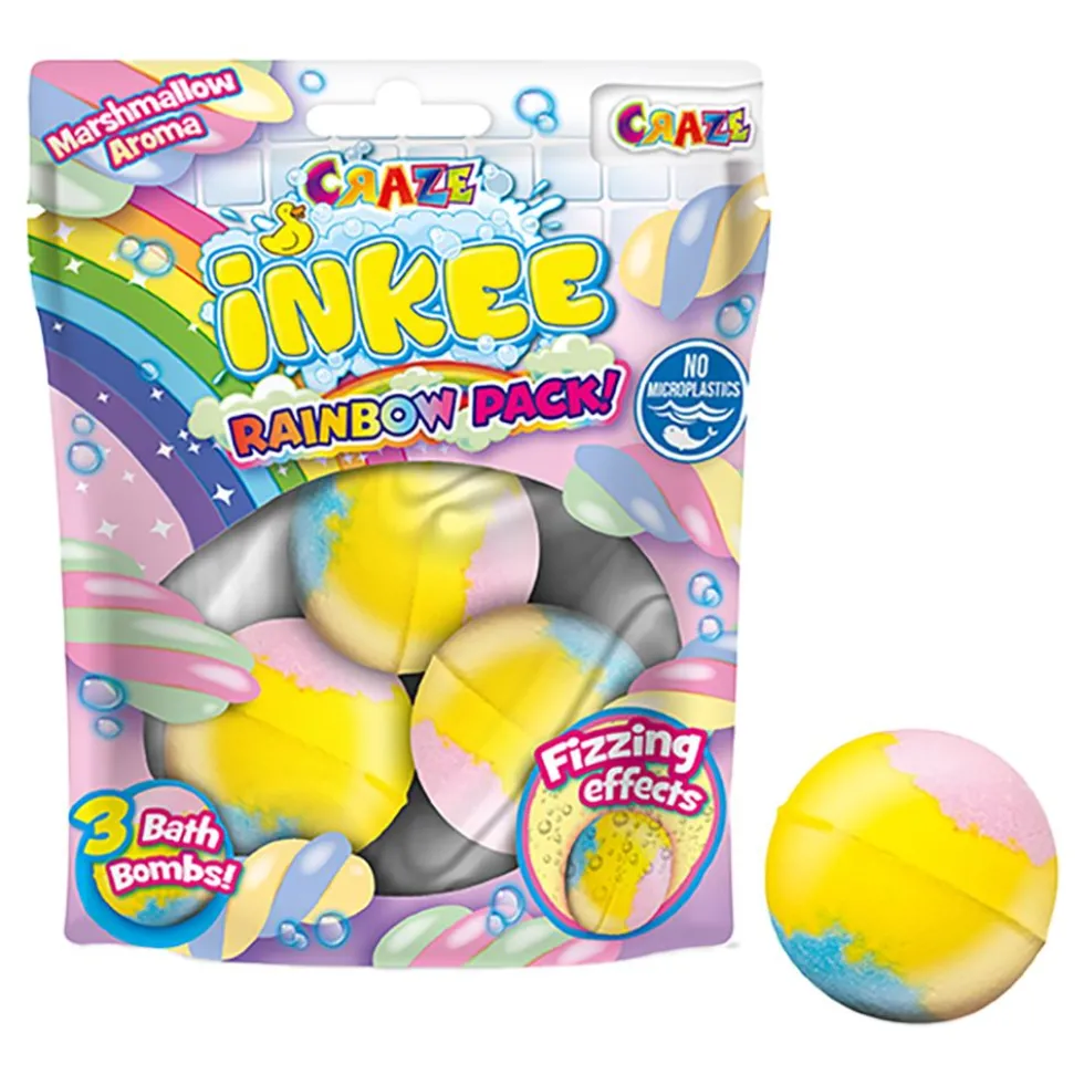 Inkee Kylpypommi Marshmallow Sateenkaari