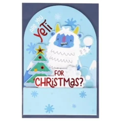 Joulukortti Pop-Up Are You Yeti For Christmas