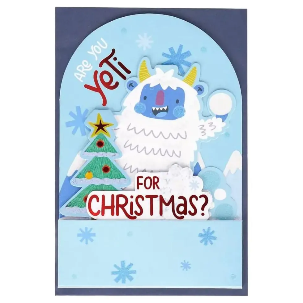 Joulukortti Pop-Up Are You Yeti For Christmas