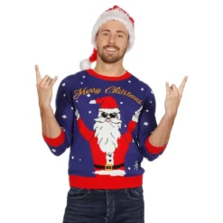 Joulupaita Rocking Santa Merry Christmas