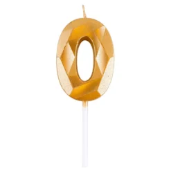 Kakkukynttilä Numero Timantti Kulta