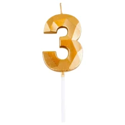 Kakkukynttilä Numero Timantti Kulta