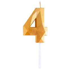 Kakkukynttilä Numero Timantti Kulta