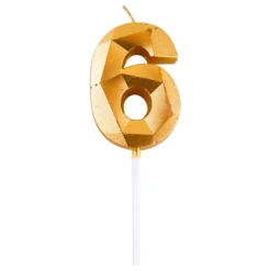 Kakkukynttilä Numero Timantti Kulta