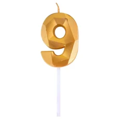 Kakkukynttilä Numero Timantti Kulta