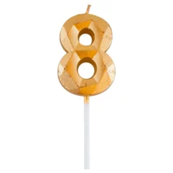 Kakkukynttilä Numero Timantti Kulta