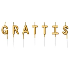 Kakkukynttilät Grattis Kulta