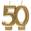 Kakkukynttilät 50 Matta Kulta
