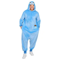 Kakmonsterin Sininen Onesie Naamiaisasu