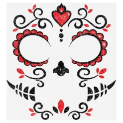 Kasvotatuointi Day of the Dead Glitter