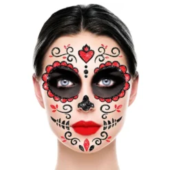 Kasvotatuointi Day of the Dead Glitter