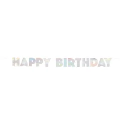 Kirjainviirinauha Happy Birthday Hohtavanvärinen