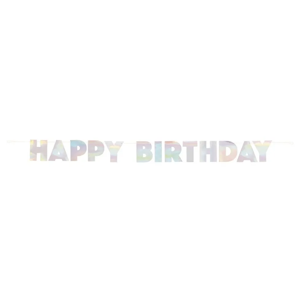 Kirjainviirinauha Happy Birthday Hohtavanvärinen