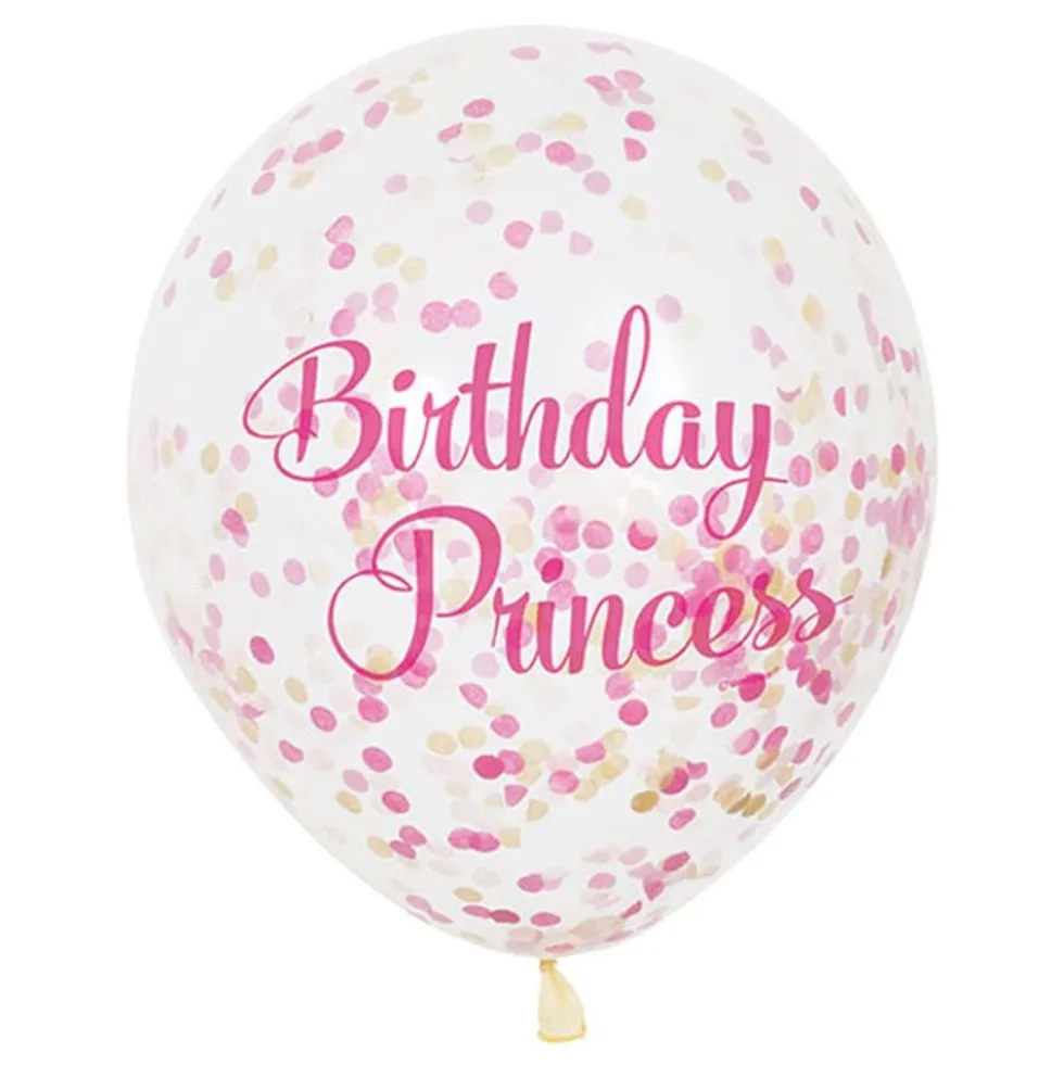 Konfetti-ilmapallot Vaaleanpunainen Birthday Princess