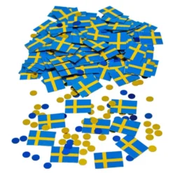 Konfetti Ruotsin Lippu
