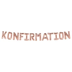 Konfirmaatioilmapalloviirinauha Ruusukulta