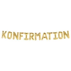 Kultainen konfirmaatioilmapalloviirinauha