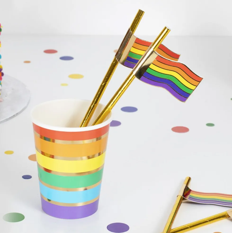 Kultaiset Pride-lippu Juomapillit