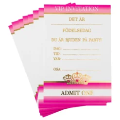 Kutsukortti Prinsessakruunu Pinkki