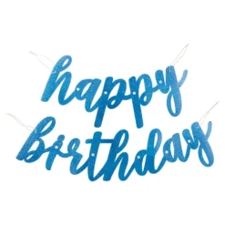 Köynnös Happy Birthday Sininen Kimaltava