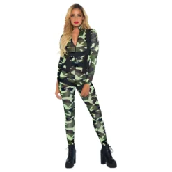Laskuvarjojääkäri Catsuit Deluxe Naamiaisasu