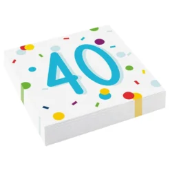 Lautasliinat Confetti Birthday 40