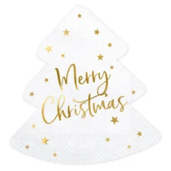 Lautasliinat Merry Christmas Valkoinen/Kulta