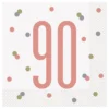 Lautasliinat 90 Valkoinen/Ruusukulta