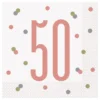Lautasliinat 50 Valkoinen/Ruusukulta
