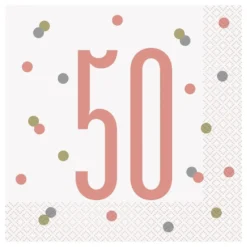 Lautasliinat 50 Valkoinen/Ruusukulta